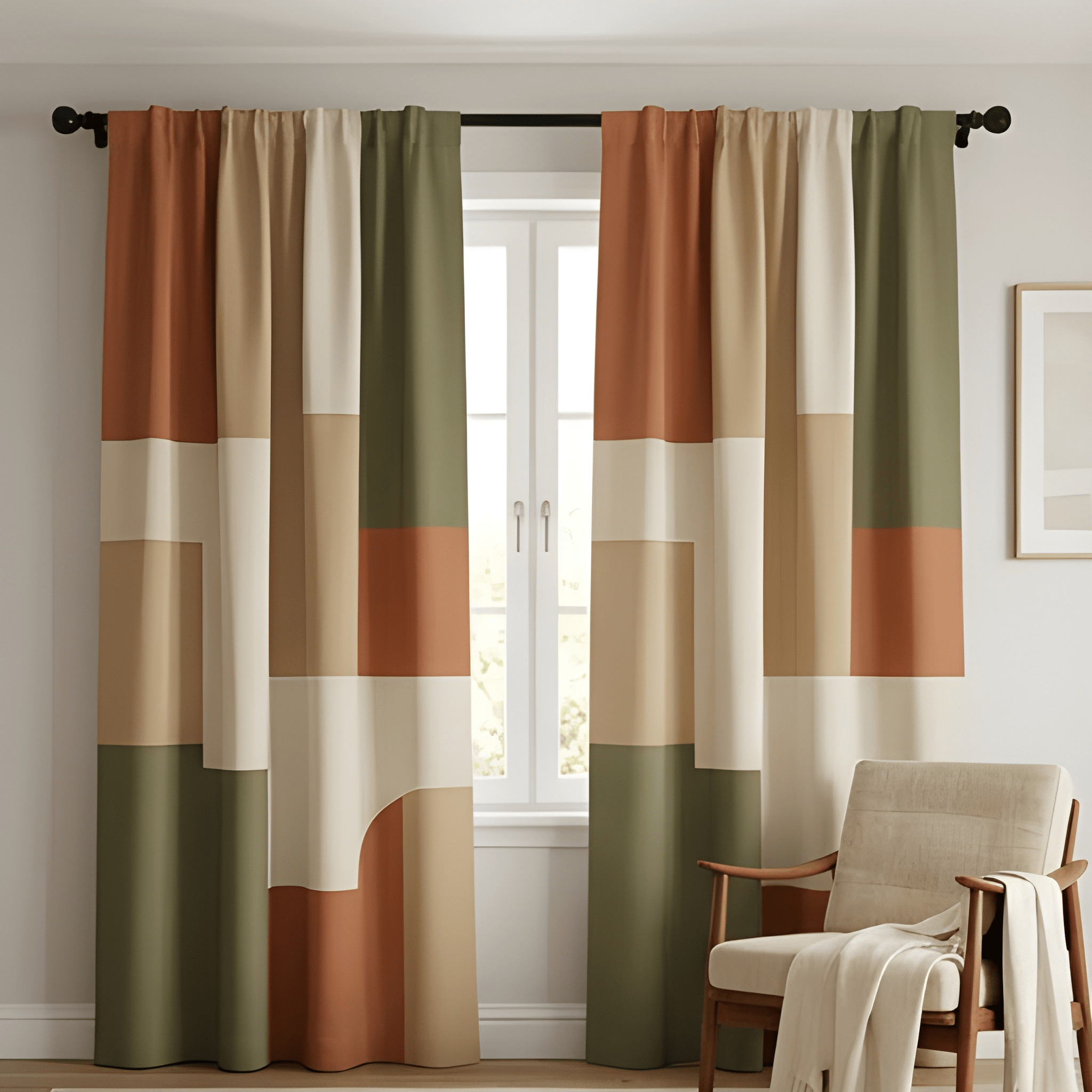 buy triangle pattern curtains online