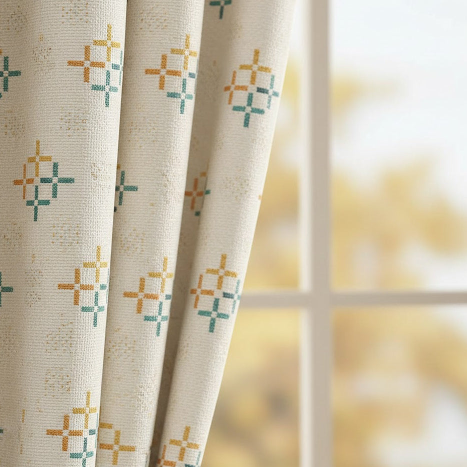 100% Cotton Curtains for Living Room, Bedroom curtains - Pack of 1 curtain