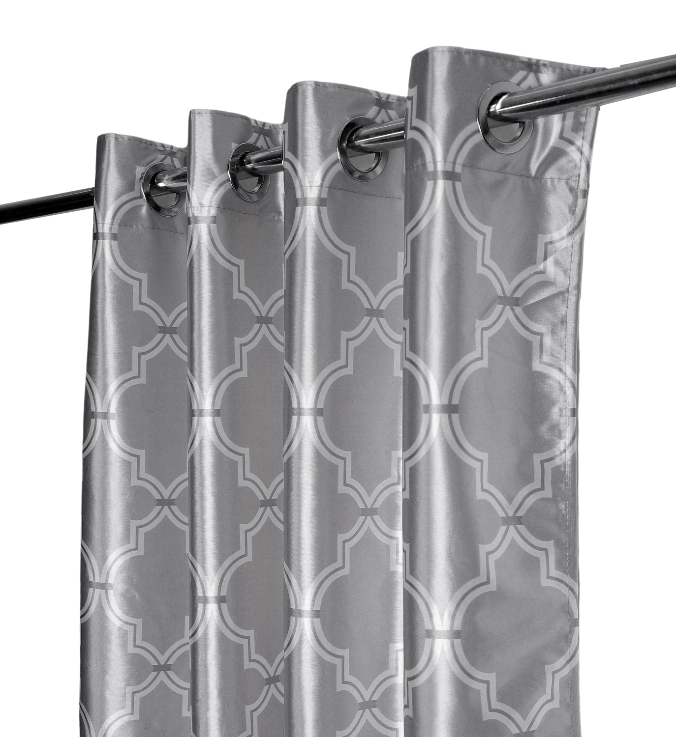 Morocco Blocks Digital Curtain - Grey (Pack of 1)