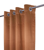 blackout plain curtain caramel brown 