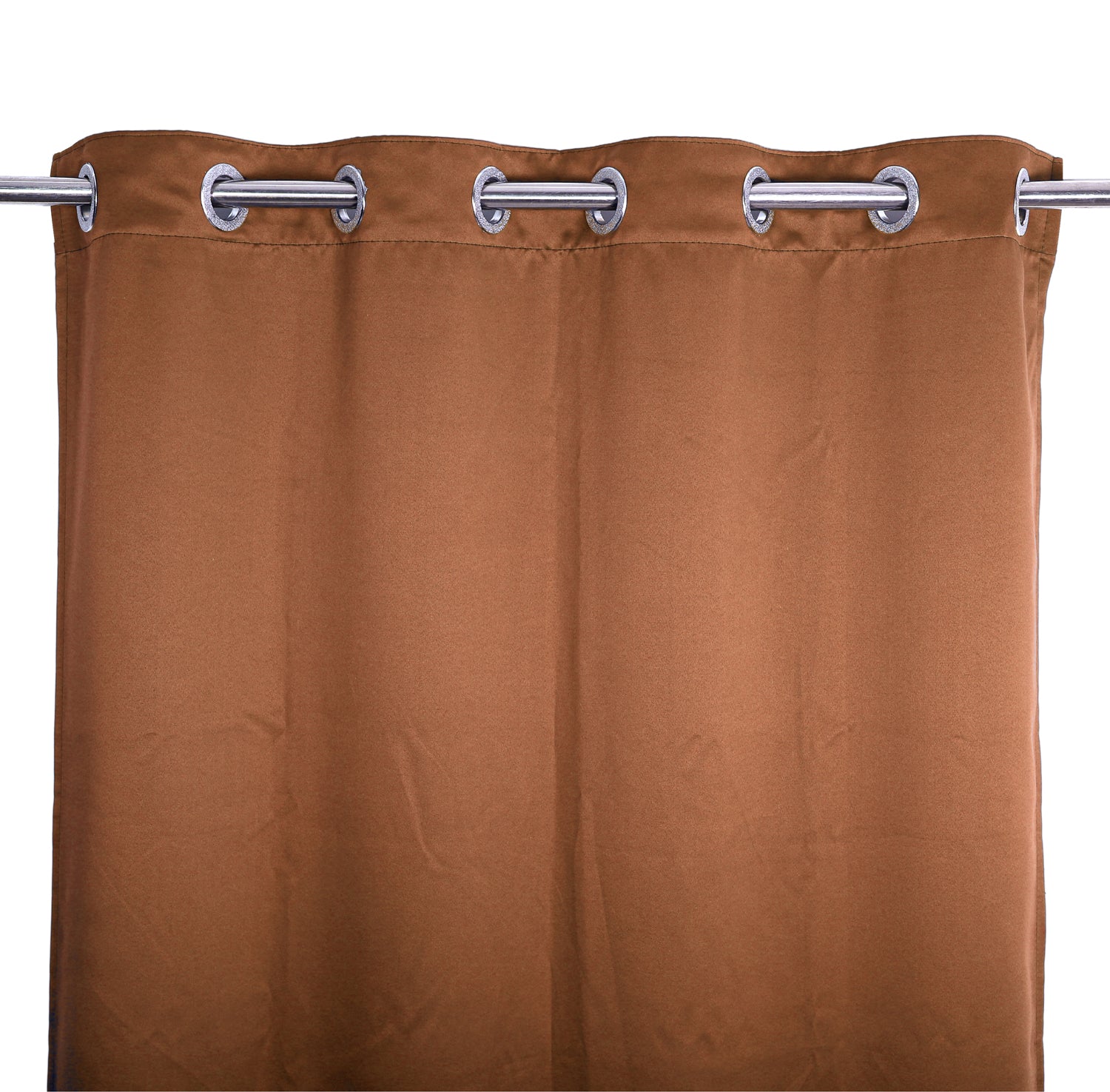 blackout plain curtain caramel brown 
