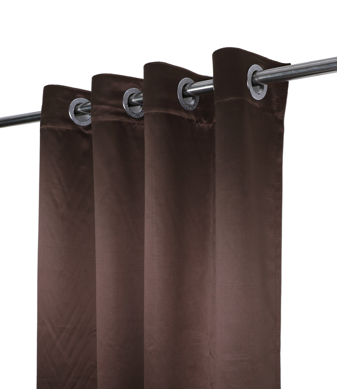 Blackout Plain Curtain - Chocolate Brown (Pack of 1)