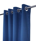 blackout plain navy blue curtain