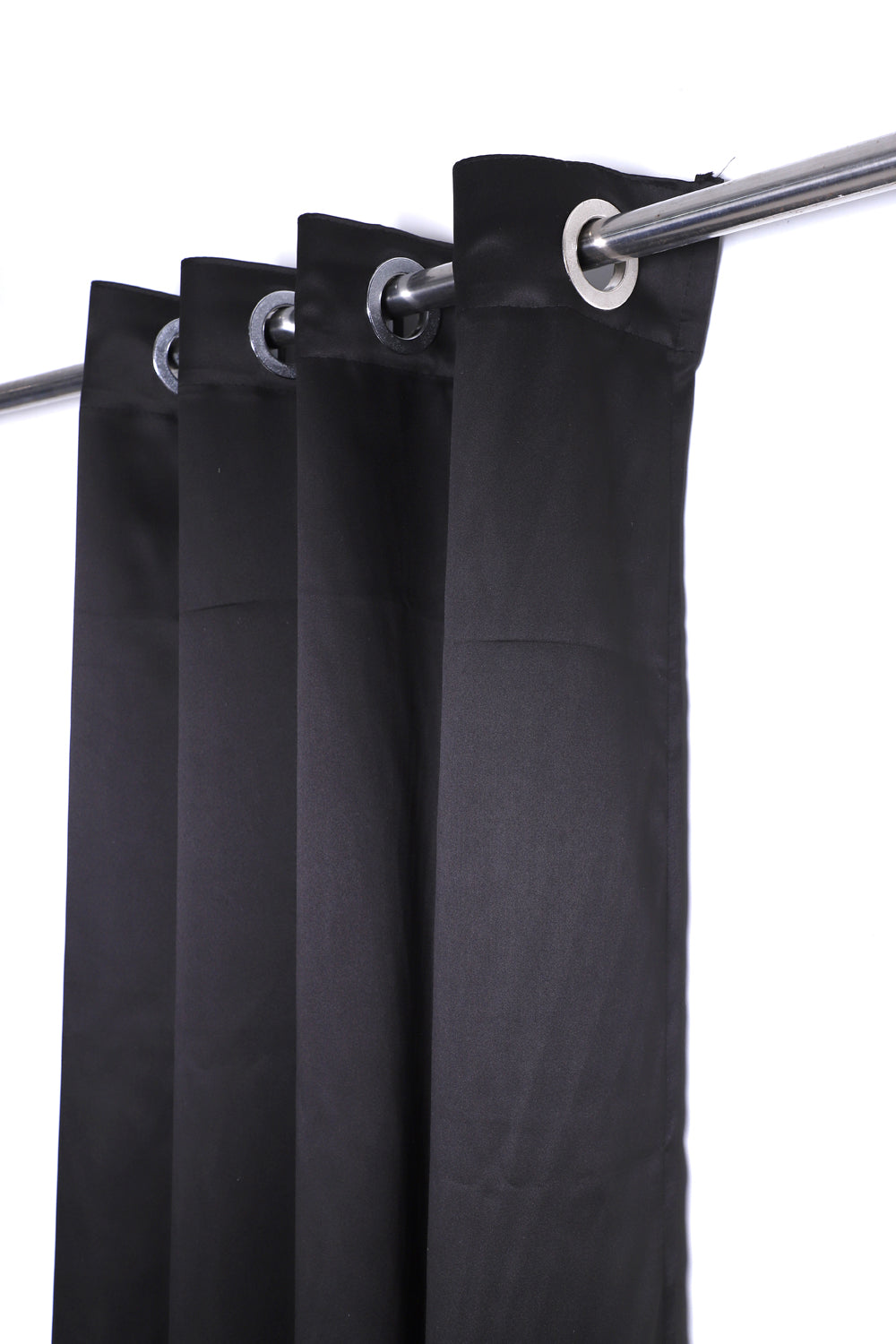 Blackout Plain Curtain - Black - PARDEWALE.in