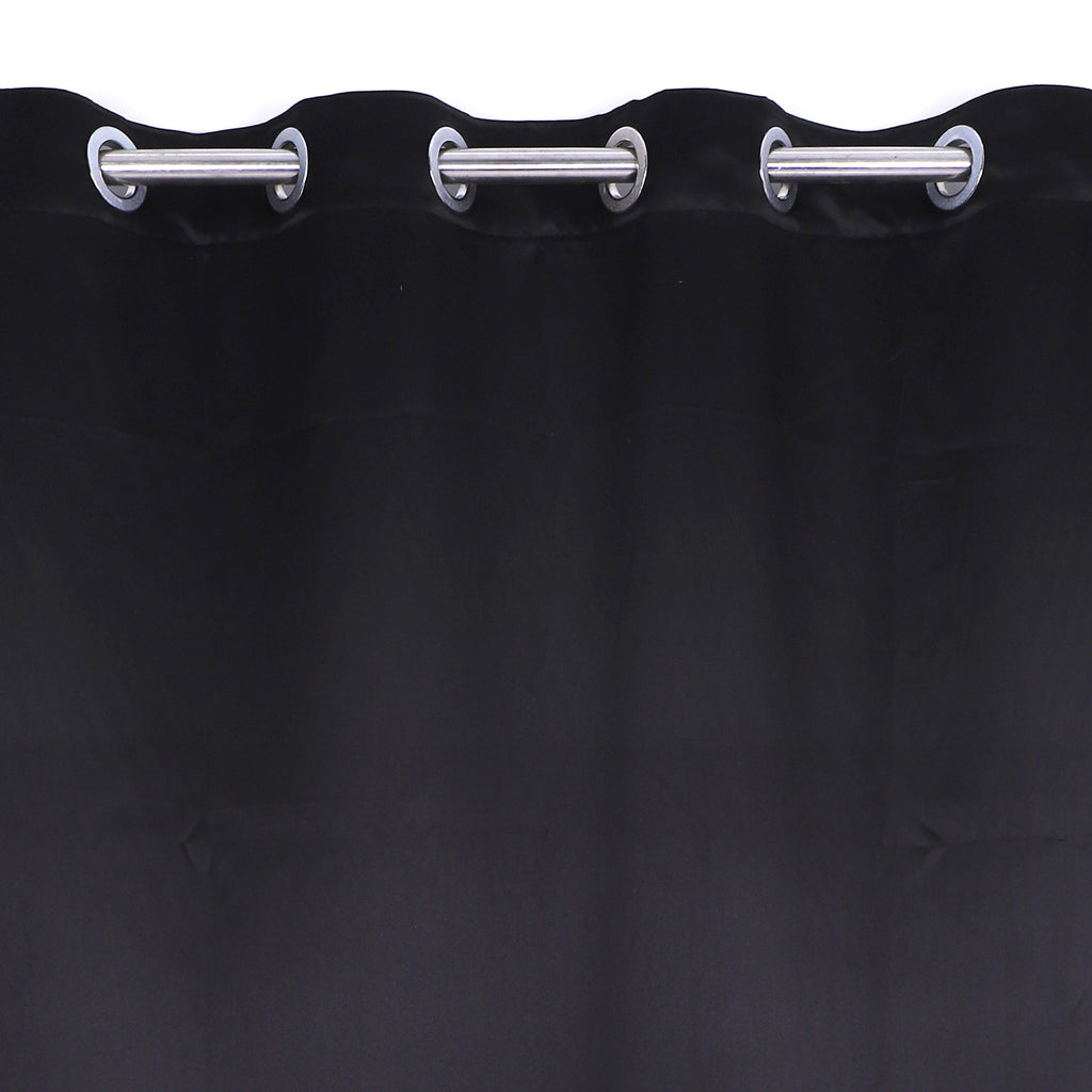Blackout Plain Curtain - Black - PARDEWALE.in