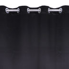 Blackout Plain Curtain - Black - PARDEWALE.in