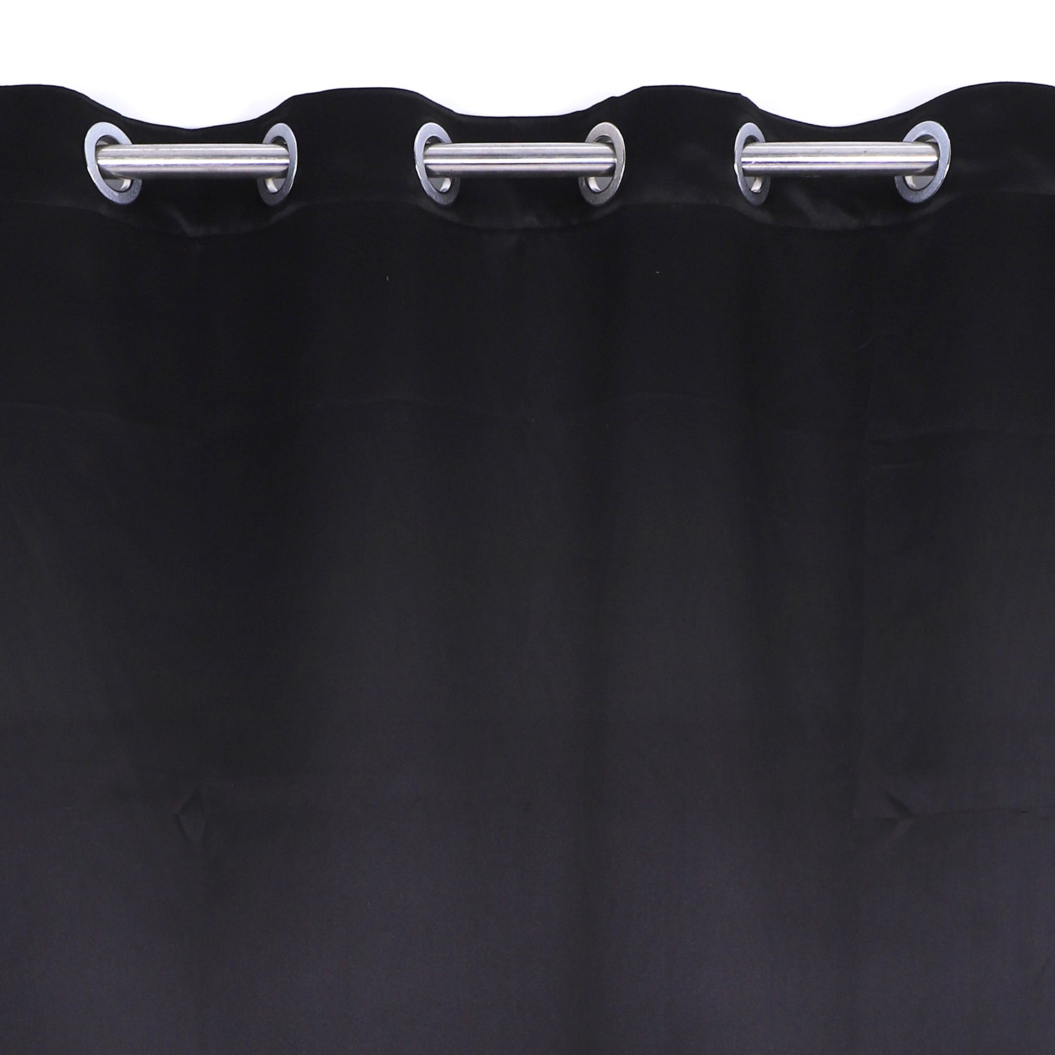 Blackout Plain Curtain - Black - PARDEWALE.in