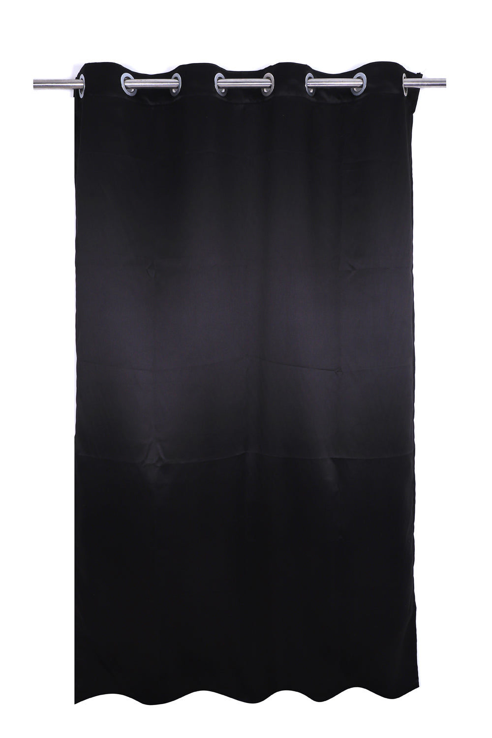 Blackout Plain Curtain - Black - PARDEWALE.in