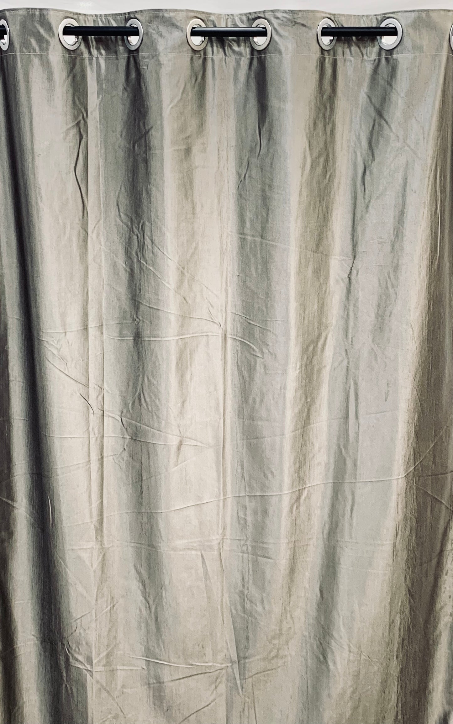 Long Crush Plain Curtain - Grey - PARDEWALE.in