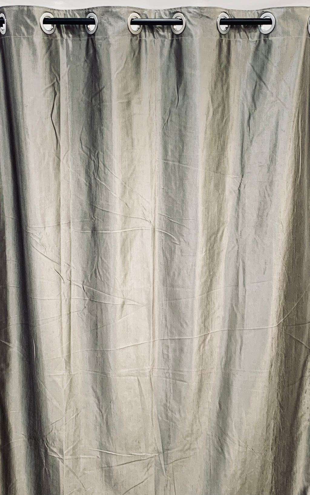 Long Crush Plain Curtain - Grey - PARDEWALE.in