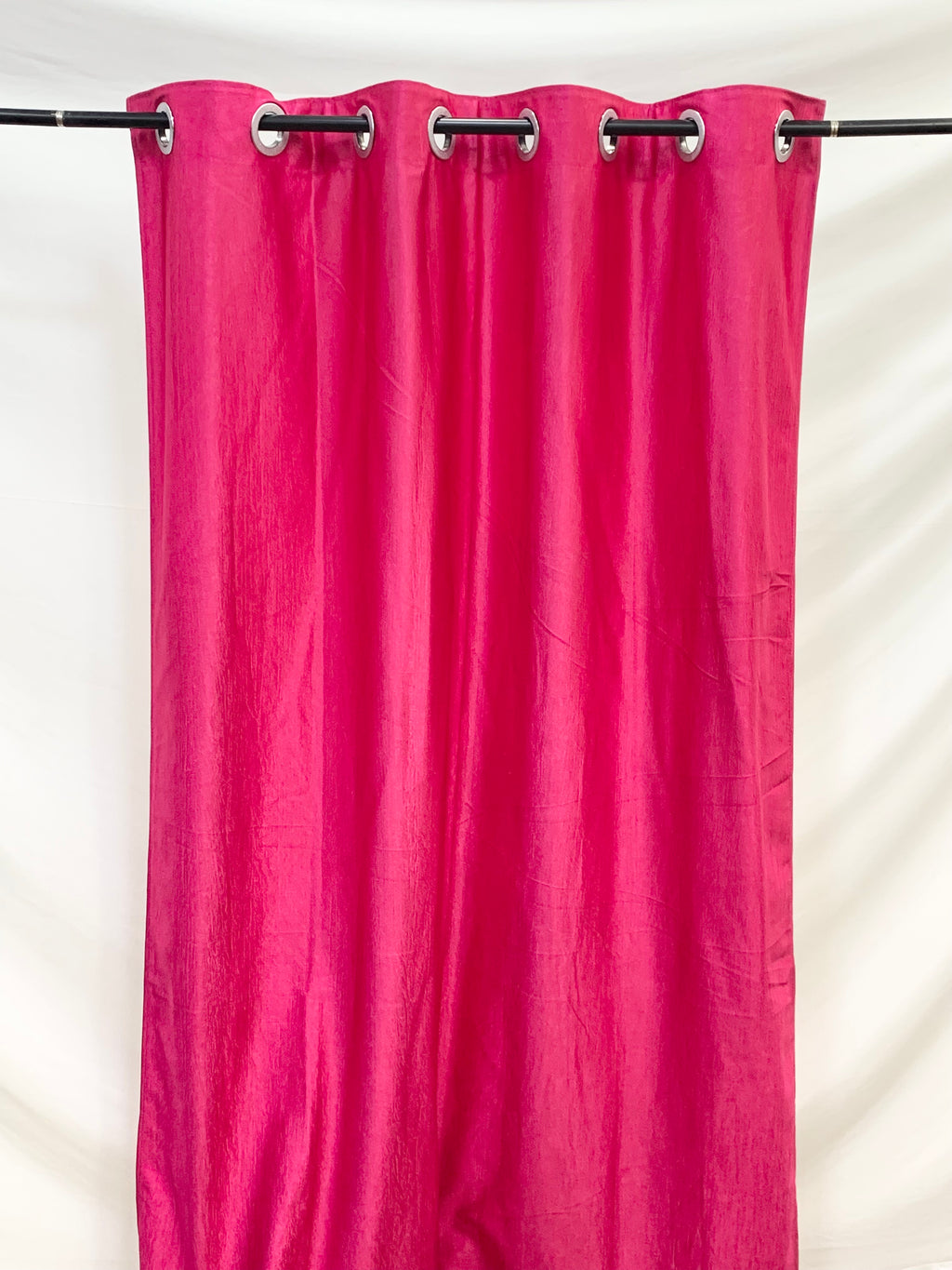 Long Crush Plain Curtain - Pink - PARDEWALE.in