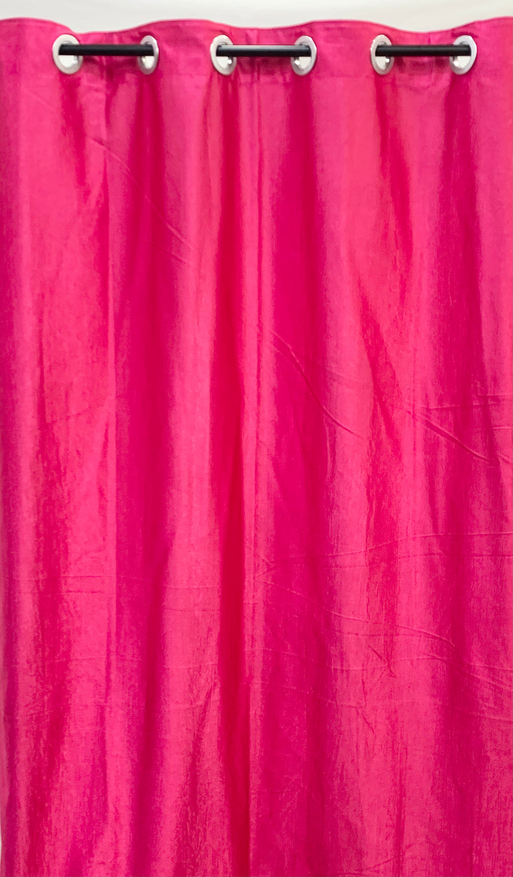 Long Crush Plain Curtain - Pink - PARDEWALE.in