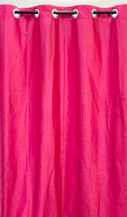 Long Crush Plain Curtain - Pink - PARDEWALE.in