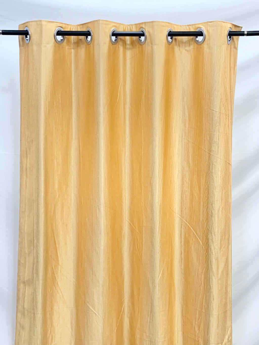 Long Crush Plain Curtain - Gold - PARDEWALE.in