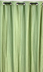 Long Crush Plain Curtain - Green - PARDEWALE.in