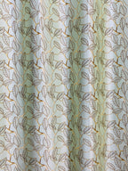 Leaves Print Curtain - Pastel Green - PARDEWALE.in