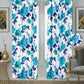 Swiss Magnolia Printed Curtain - Blue (Pack of 1)