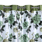 swiss magnolia printed curtain green