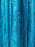  Tree Emboss Blue Curtain