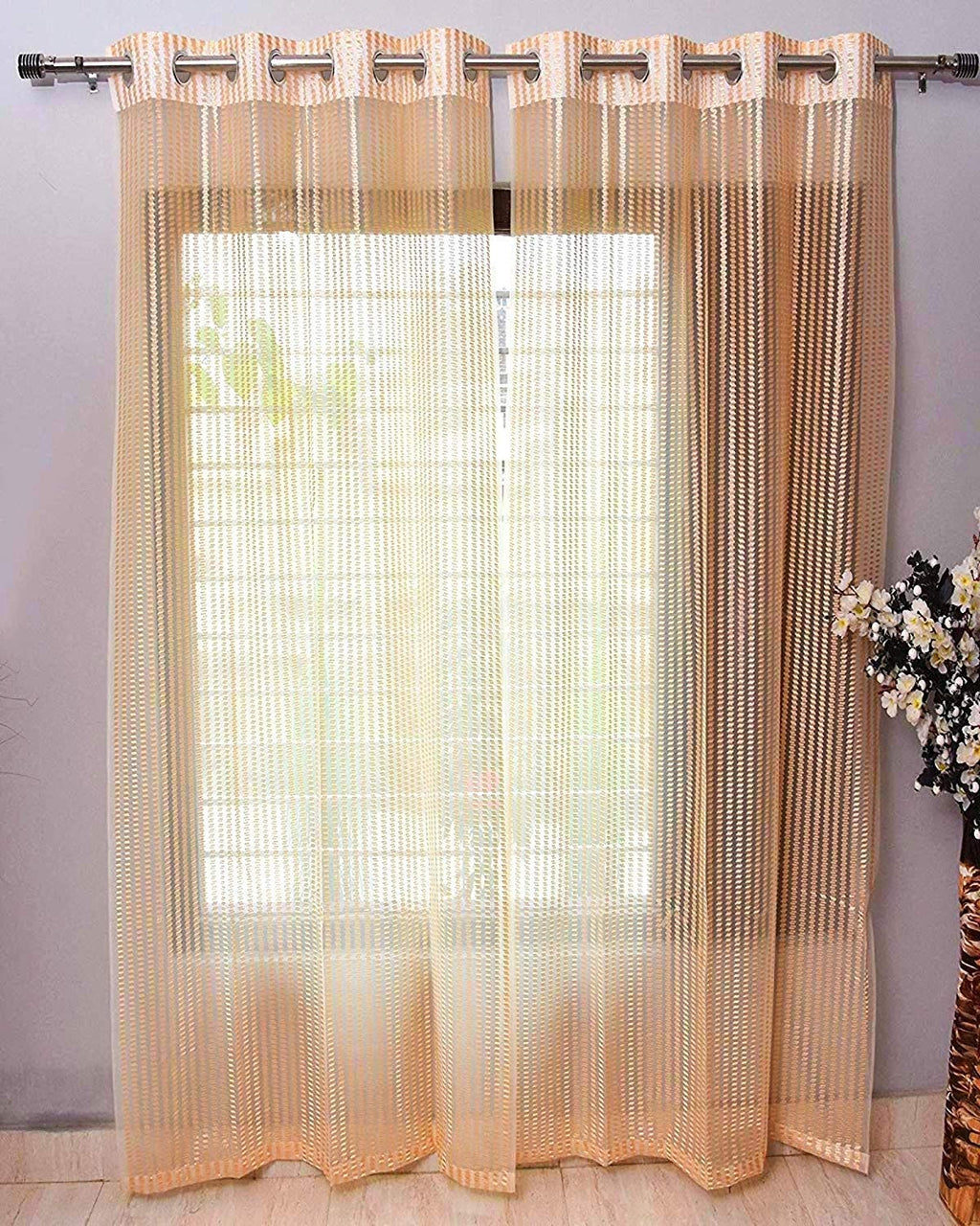 Sheer Net (Tissue)- Gold - PARDEWALE.in