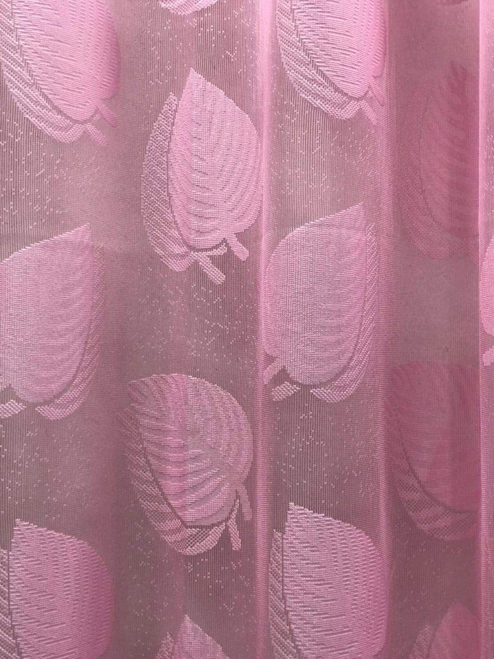 Leaf Design Pink Sheer