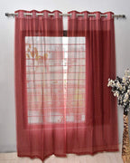 Sheer Net (Tissue) - Maroon - PARDEWALE.in